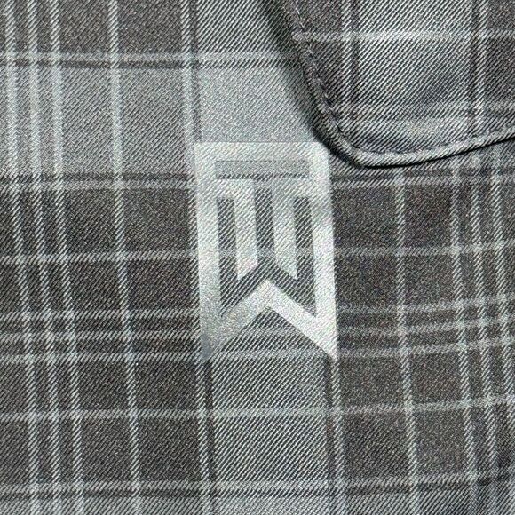 Nike Tiger Woods Storm Fit Jacket Mens M Gray Plaid Full Zip Wind Rain Golf NEW - Picture 5 of 14